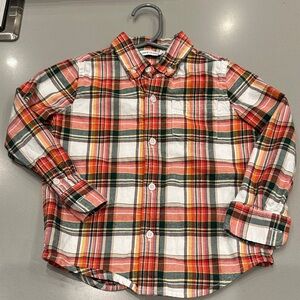 Janie and Jack Multicolor Plaid Button Down Shirt